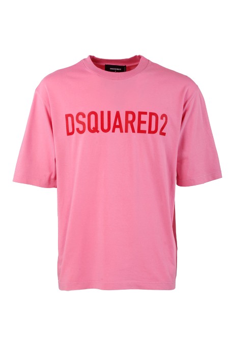 Shop DSQUARED2  T-shirt: DSQUARED2 cotton t-shirt.
Crew neck.
Short sleeves.
Lettering print on the front.
Composition: 100% Cotton.
Made in Italy.. S74GD1197 D20004-243